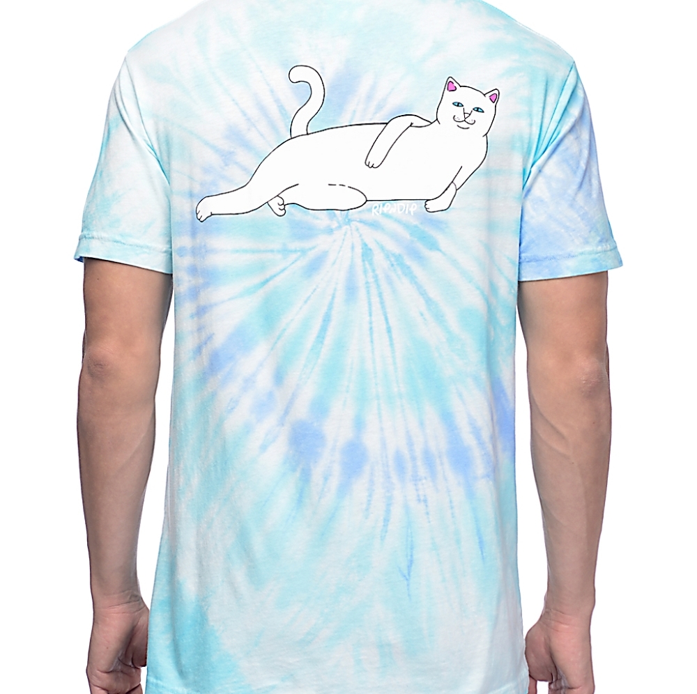 Blue tie dye ripndip tee